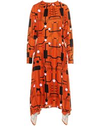 P O S T Y R Graphic Print Dress - Oranje