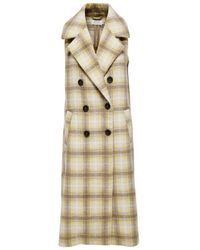 ONLY Lang Geruit Gilet Dames - Geel