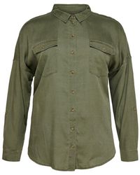 ONLY Curvy Oversize Hemd - Grün