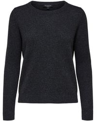 SELECTED Weicher Kaschmir Pullover - Grau