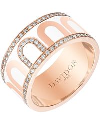 Davidor 18k Rose Gold, Diamond & Neige Lacquer "l'arc" Band - Multicolor