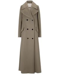 Fassbender - Double Breasted Coat With Oversized Collar - Lyst