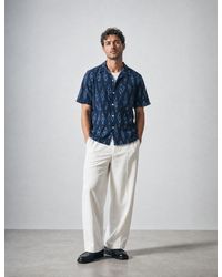 BHODE - Ikat Short Sleeve Shirt (Hand Loom) - Lyst