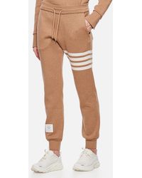 Thom Browne Knitted Cashmere Joggers - Brown