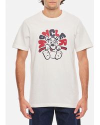 Moncler - T-shirt Con Logo E Stampa - Lyst