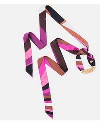 PUCCI - Braccialetto In Seta Con Catena - Lyst