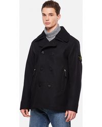 Stone Island 43609 Panno Speciale Peacoat in Black for Men | Lyst