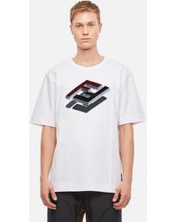 Fendi Ff Monogram Mesh Pocket T-shirt in Black for Men | Lyst