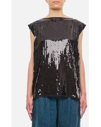 Junya Watanabe - Top Con Paillettes Ricamate - Lyst
