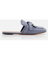Loewe Leather Gate Mules in Beige (Natural) | Lyst UK