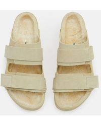 Birkenstock - Ciabatte Uji In Camoscio E Pelle - Lyst
