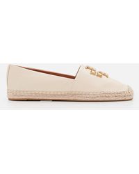 tory burch eleanor leather espadrilles