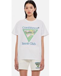 CASABLANCA Tennis Club Organic Cotton T-shirt - White