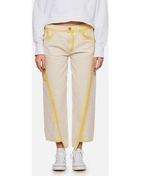 Lanvin Pantaloni in denim di cotone - Giallo