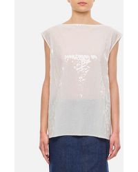Junya Watanabe - Top Con Paillettes Ricamate - Lyst