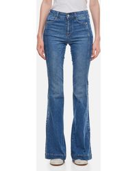 Hayley Menzies Denim Flare Jeans in Red Womens Clothing Jeans Flare and bell bottom jeans 
