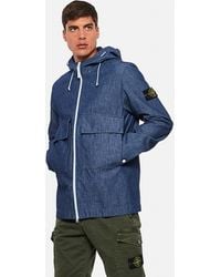 stone island denim jacket