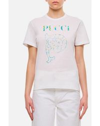 Emilio Pucci - T-shirt In Cotone Manica Corta - Lyst