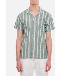 Les Deux - Camicia Ss Lawson A Righe - Lyst