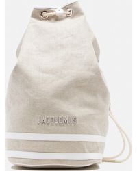 Jacquemus Large Drawstring Backpack - Natural