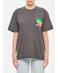 JW Anderson - T-shirt Unisex Con Stampa X Clay Lime - Lyst