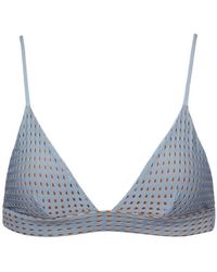 Acacia Swimwear Awapui Mesh Criss Cross Bralette Bikini Top - Gray