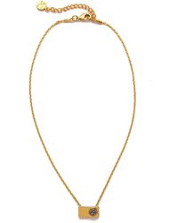Brenda Grands Jewelry Vinca Rectangular Pendant Necklace - Metallic