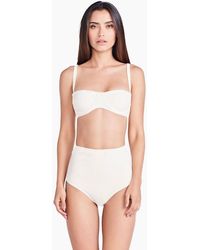 Triya Nina Underwire Bandeau Strap Bikini Top - White