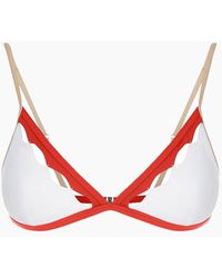 Evarae Bene Diamond Triangle Bikini Top - Red