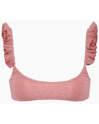 Lolli Bondi Ruffle Strap Bikini Top - Pink