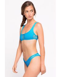 L*Space Benji Mesh Bralette Bikini Top - Cerulean - Blue