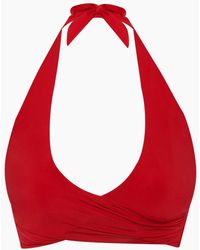 Heidi Klein Halter Wrap Bikini Top - Red