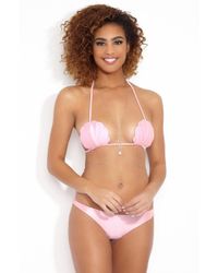 Lolli Pixie Seashell Bikini Top - Cotton Candy Pink
