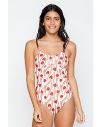 Seea Cleo Scoop Neck Convertible Full One Piece Swimsuit- Tulip Floral Print - Multicolor