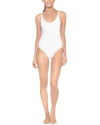 Les Coquines Kaila Scoop Neck Open Back One Piece Swimsuit - Reef Blanc - White