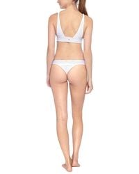 Les Coquines - Alex Mesh Triangle Bralette Bikini Top - Lyst