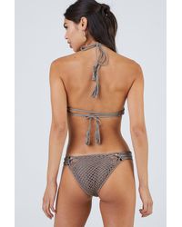 Acacia Swimwear Papio Crochet Cheeky Bikini Bottom - Gray