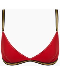Stella McCartney Bralette Mesh Triangle Bikini Top - Red