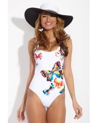 Onia Kelly Scoop Back One Piece Swimsuit - Butterfly - White