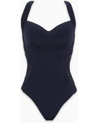 Jets by Jessika Allen Low Back Infinity One Piece Swimsuit - Ink - Blue