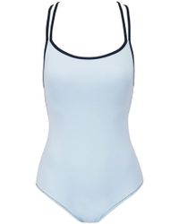 KORE Enyo Scoop Neck Open Back One Piece Swimsuit - Frosty Blue