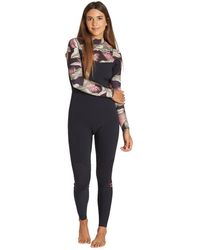 Billabong 3/2 Furnace Comp Chest Zip Fullsuit - Black