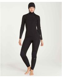 Billabong 5/4 Furnace Carbon Hooded Chest Zip Fullsuit - Black