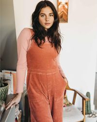 Billabong Get Lost Cord Jumpsuit - Red