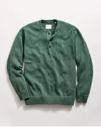 Billy Reid - Garment-Dyed Henley Sweater - Lyst