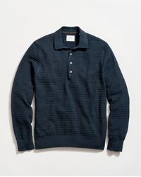 Billy Reid - Long Sleeve Grid Links Sweater Polo - Lyst