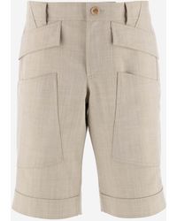 Burberry Cargo Shorts - Natural