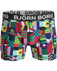 Björn Borg Geo Flag Cotton Stretch Shorts Mint Leaf - Groen