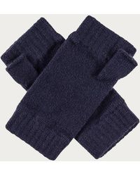 Black Accessories - Ladies' Navy Blue Cashmere Fingerless Mittens - Lyst
