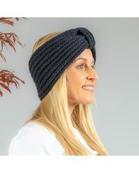 Black Accessories - Rib Knit Cashmere Ear Warmer - Lyst